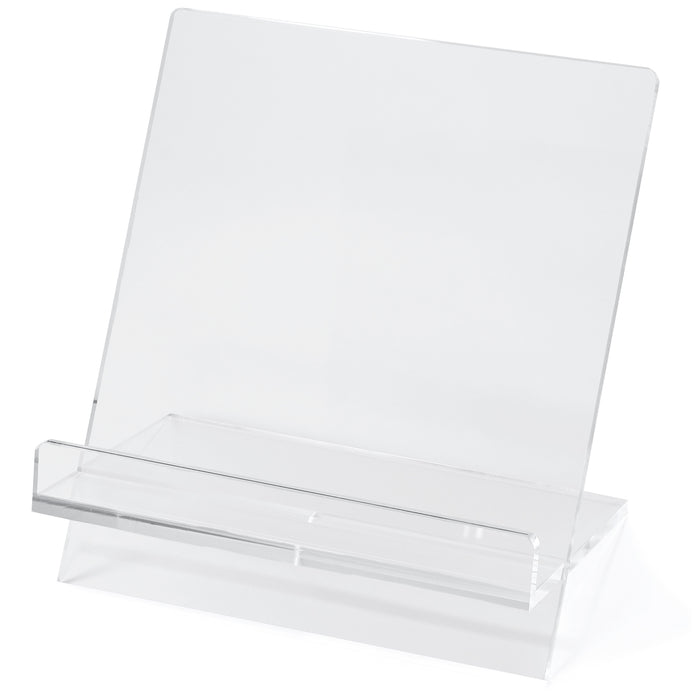 Red Co. Clear Acrylic 2 Piece Cookbook Stand & Recipe Holder for Kitchen Counter, 9.5” x 6” x 11”