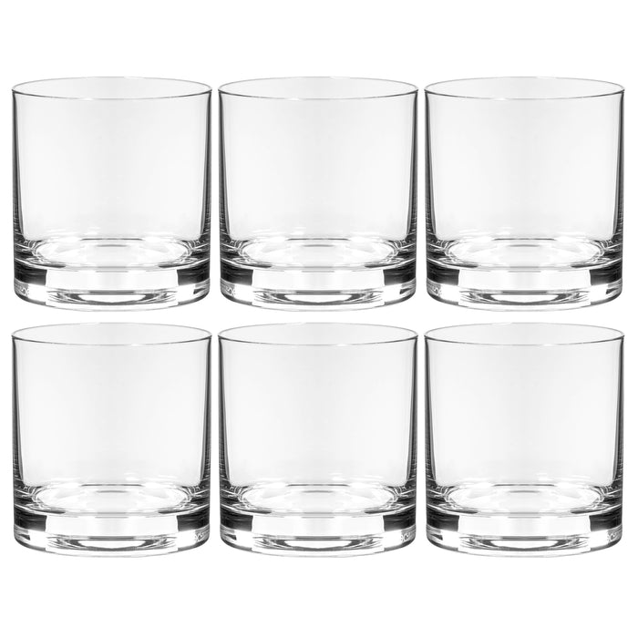 Double Old Fashioned Whiskey Glasses - Heavy Base Cocktail Tumblers, 8 oz - Set Of 6
