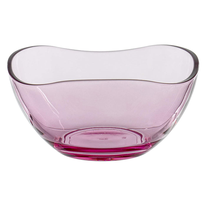Mini Colored Glass Wavy Serving Prep Bowls for Snacks, Desserts, Storage, 8 Ounce, Set of 6