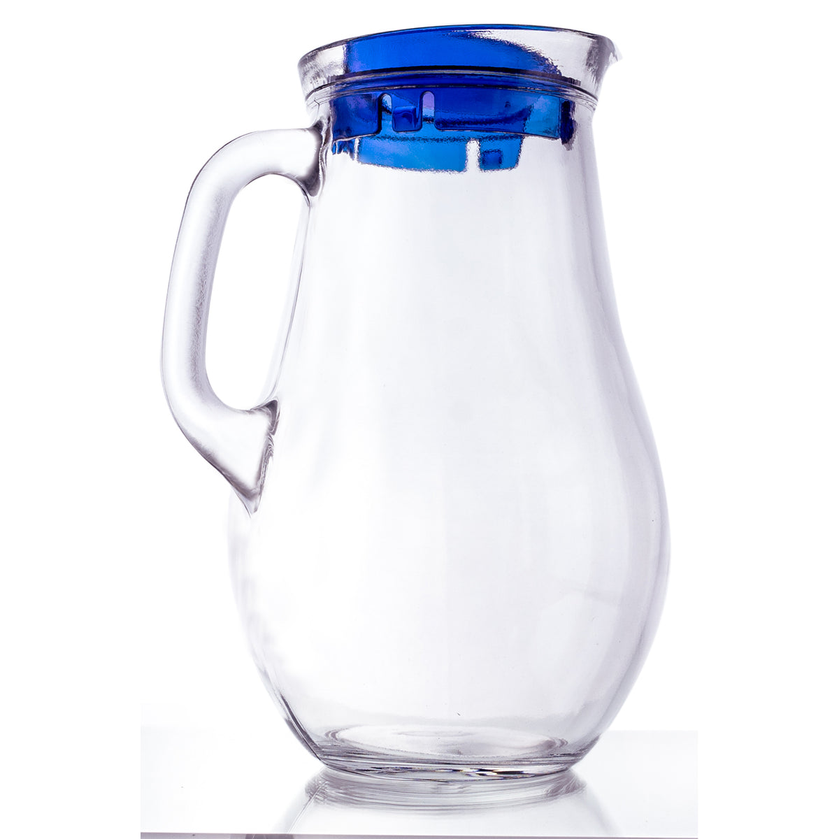 Red Co. Clear Glass 61.75 Oz Beverage Serving Pitcher with Red  Lid and Handle : Home & Kitchen