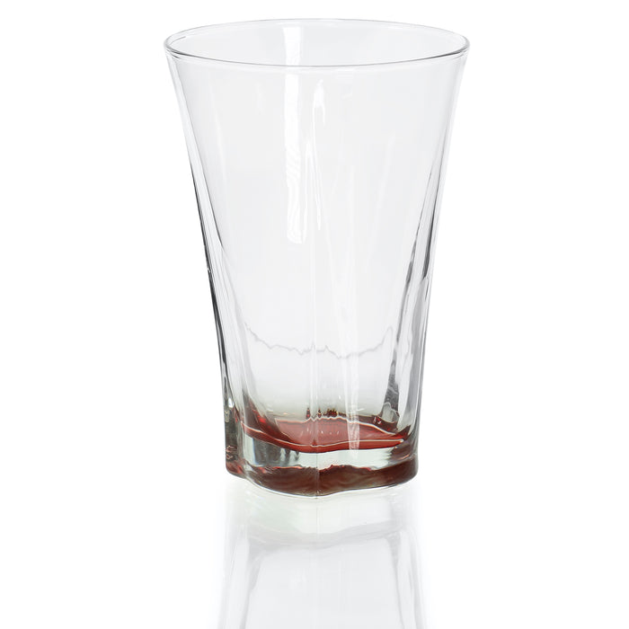 Red Co. Multi-Colored Juice/Beverage Weighted-Base Wide-Rim Glasses, Dishwasher Safe, Set of 6, 11.75 Ounces