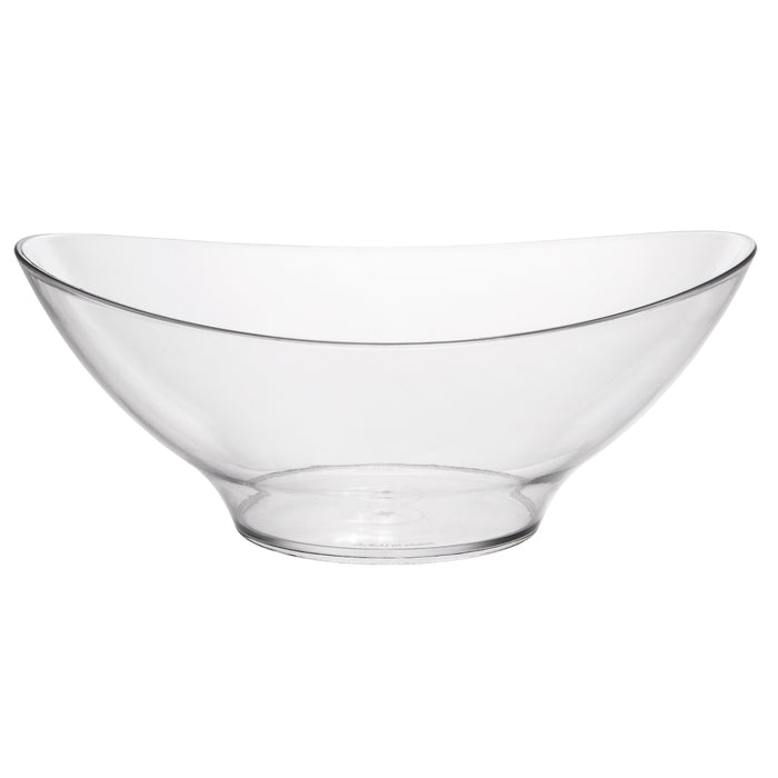 Prime Clear Acrylic Wavy Design Serving Mixing Bowl, 64 oz - Set of 2